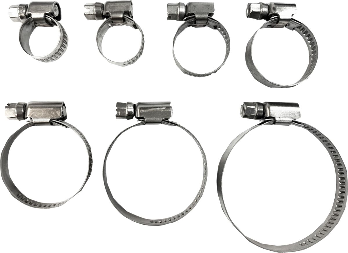 Embossed Stainless Steel Hose Clamps — Silver