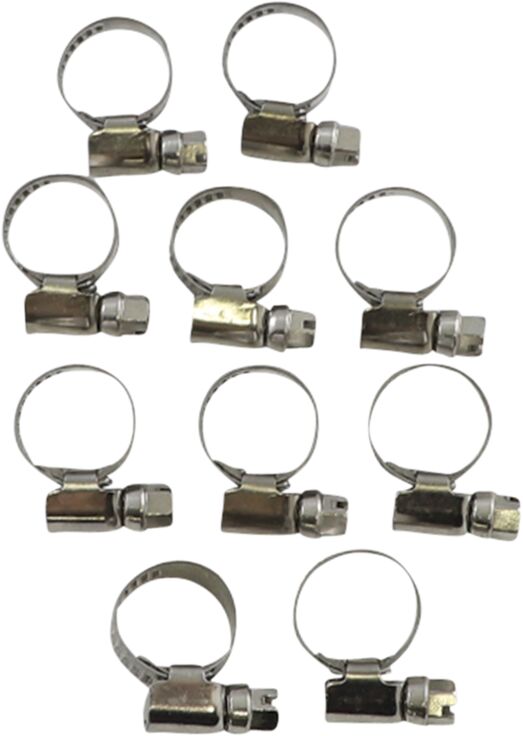 Embossed Stainless Steel Hose Clamps — Silver