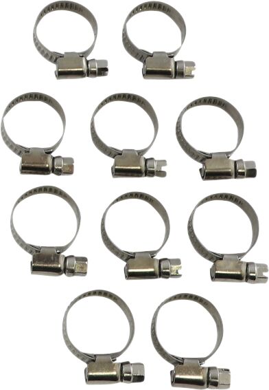 Embossed Stainless Steel Hose Clamps — Silver