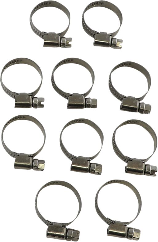 Embossed Stainless Steel Hose Clamps — Silver