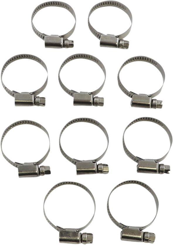 Embossed Stainless Steel Hose Clamps — Silver