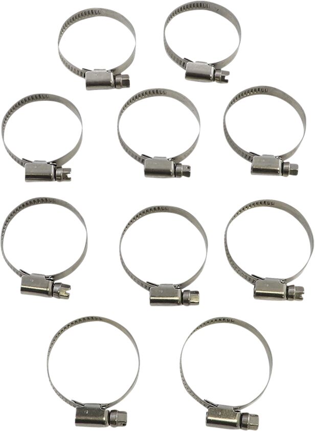 Embossed Stainless Steel Hose Clamps — Silver