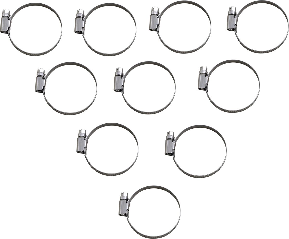 Embossed Stainless Steel Hose Clamps — Silver