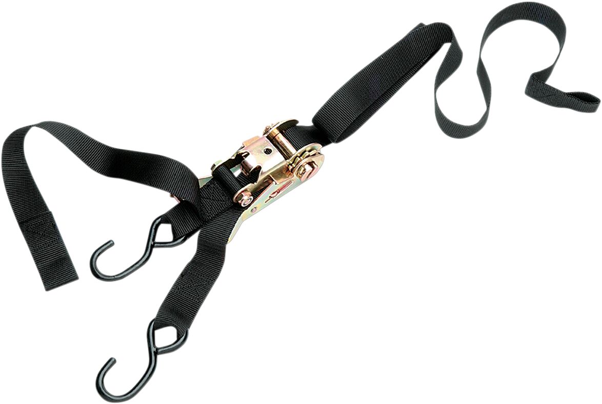 Heavy-Duty Ratcheting Tie-Downs with Built-In Assist — Black