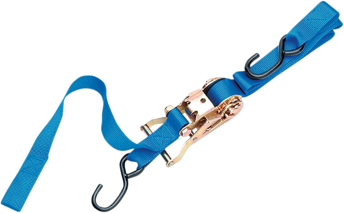 Heavy-Duty Ratcheting Tie-Downs with Built-In Assist — Blue