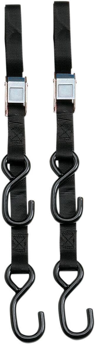 Heavy-Duty 7’ Cam Buckle Tie-Downs — Black