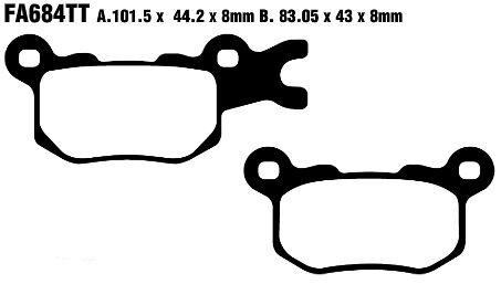 TT Sport Carbon Fusion Brake Pads — FA684TT