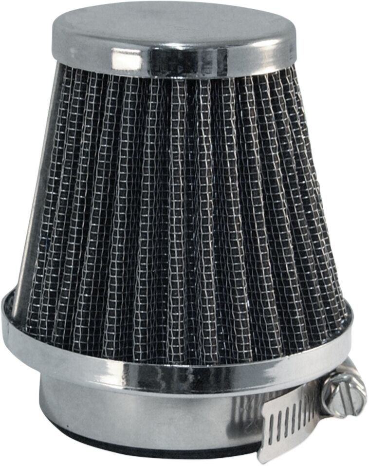 Clamp-On Pod Air Filter — Black| Chrome