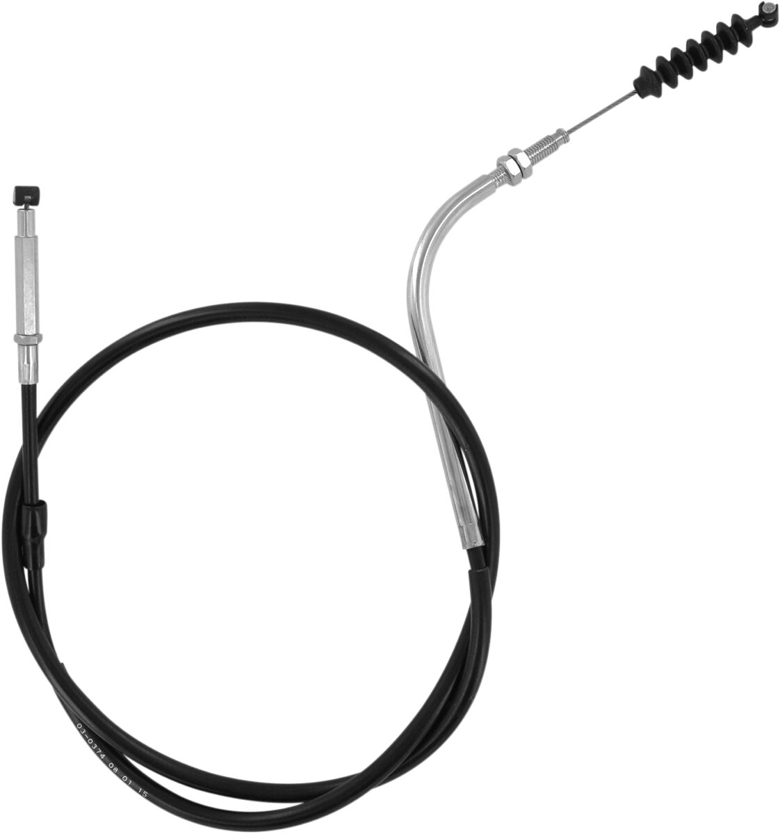 Black Vinyl Clutch Cable — 03-0374