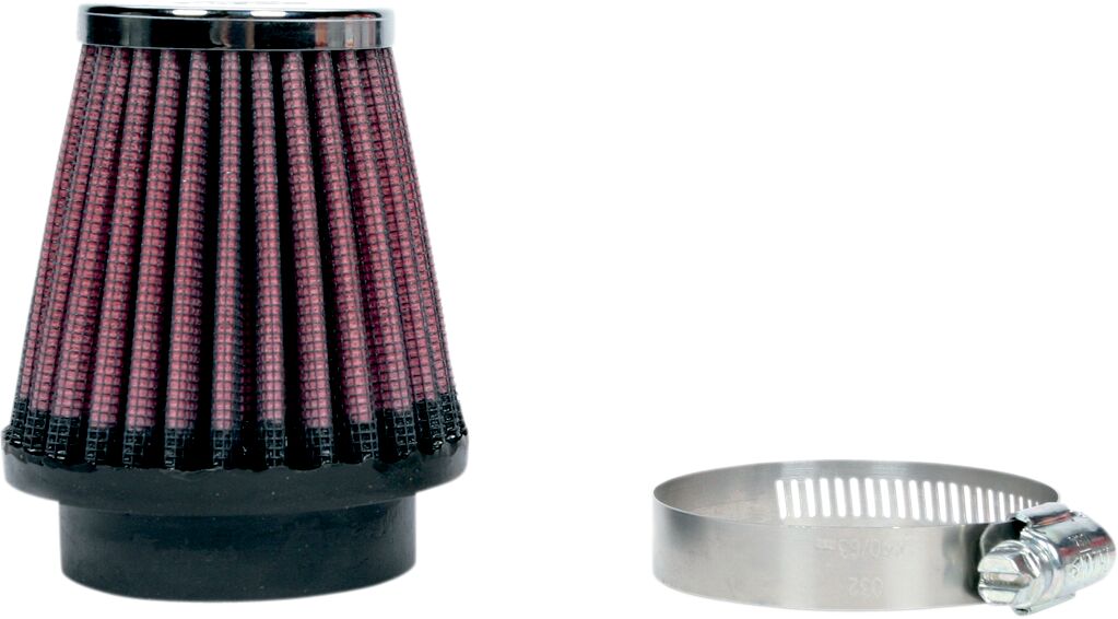 Universal Clamp-On Air Filter — Black| Red