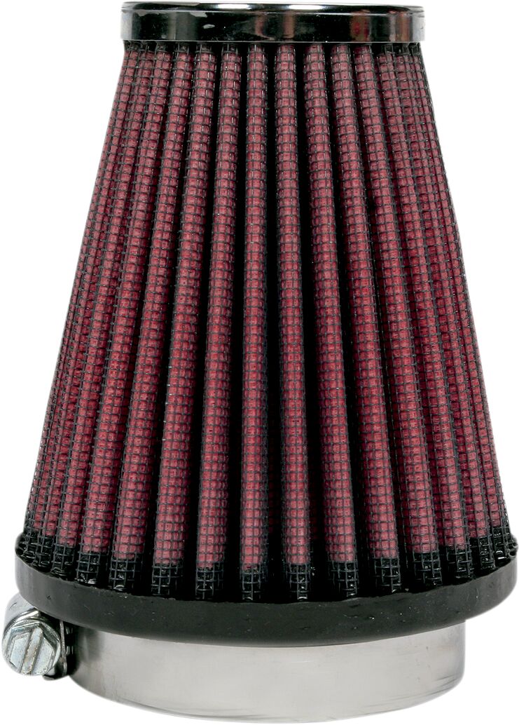 Universal Clamp-On Air Filter — Black| Red