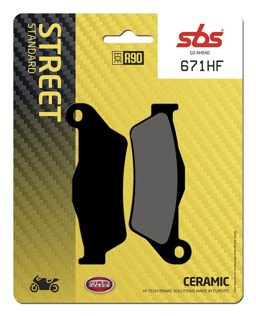 HF Street Ceramic Organic Brake Pads — 671HF