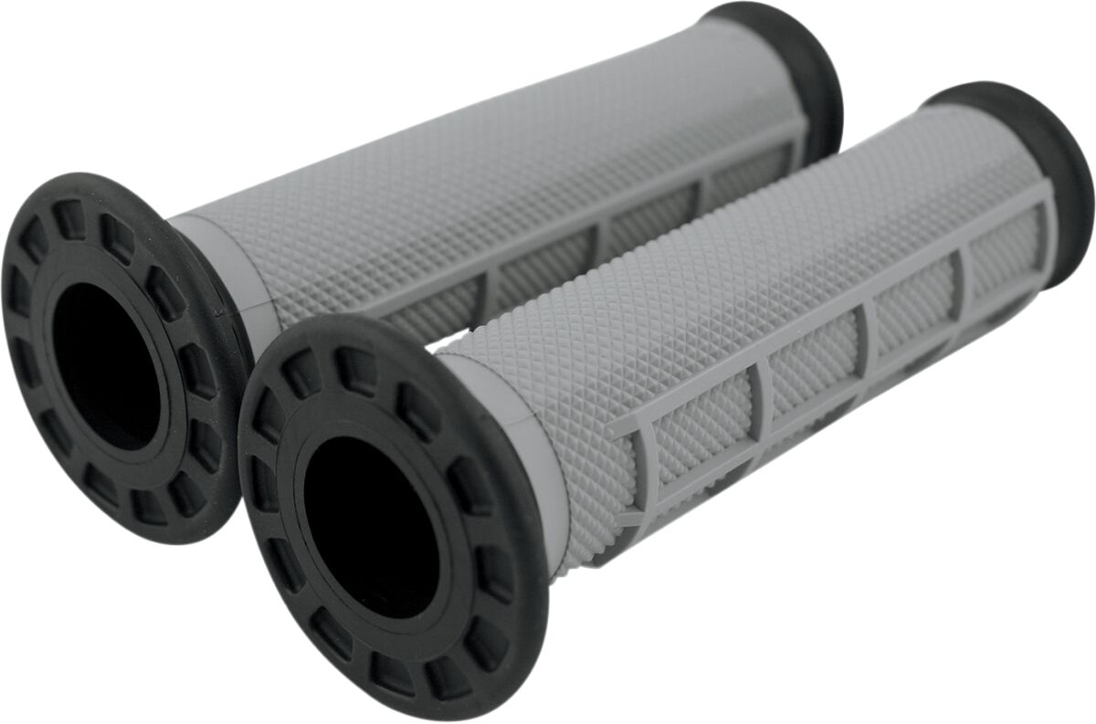 Dual-Compound ATV Grips — Black| Flat| Gray