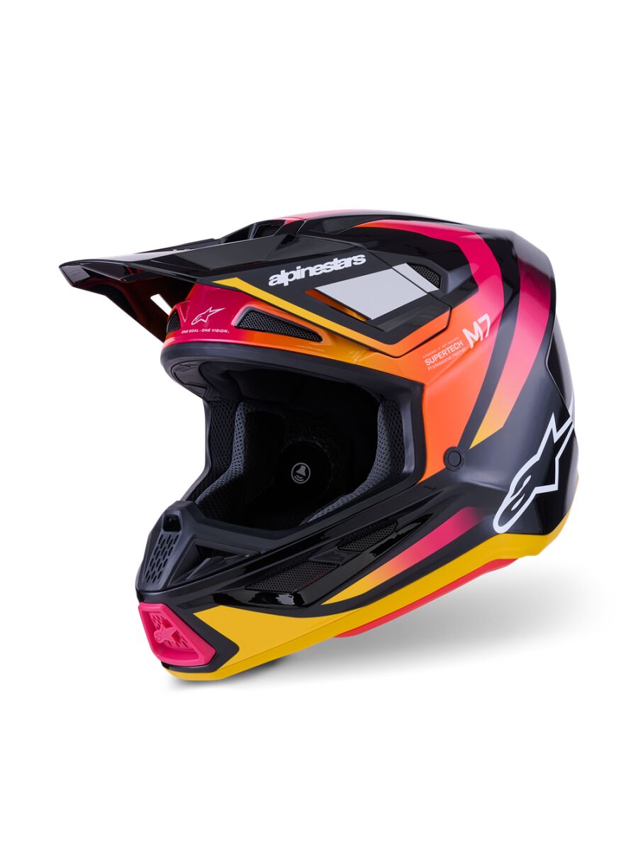 S-M7 Rise Helmet — Black| Pink| Yellow, 2XL