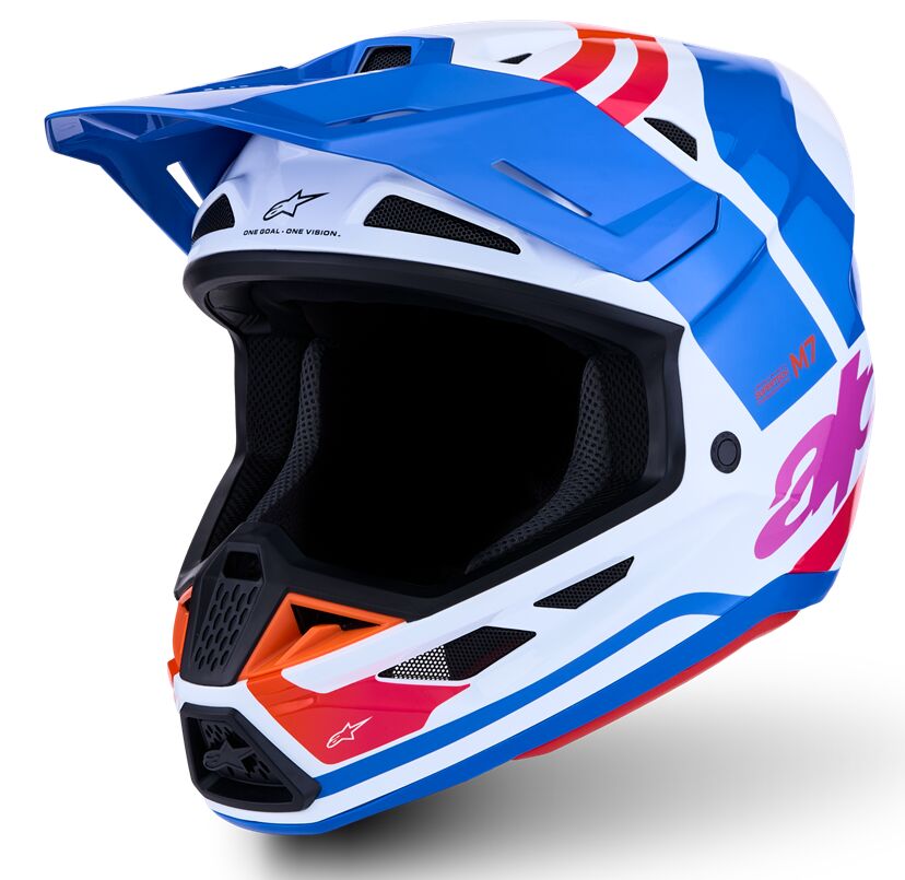 S-M7 Core Helmet — Blue| Pink| White, 2XL