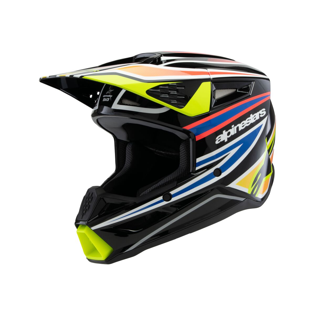 Youth SM3 Wurx Helmet — Black| Blue| Yellow, M