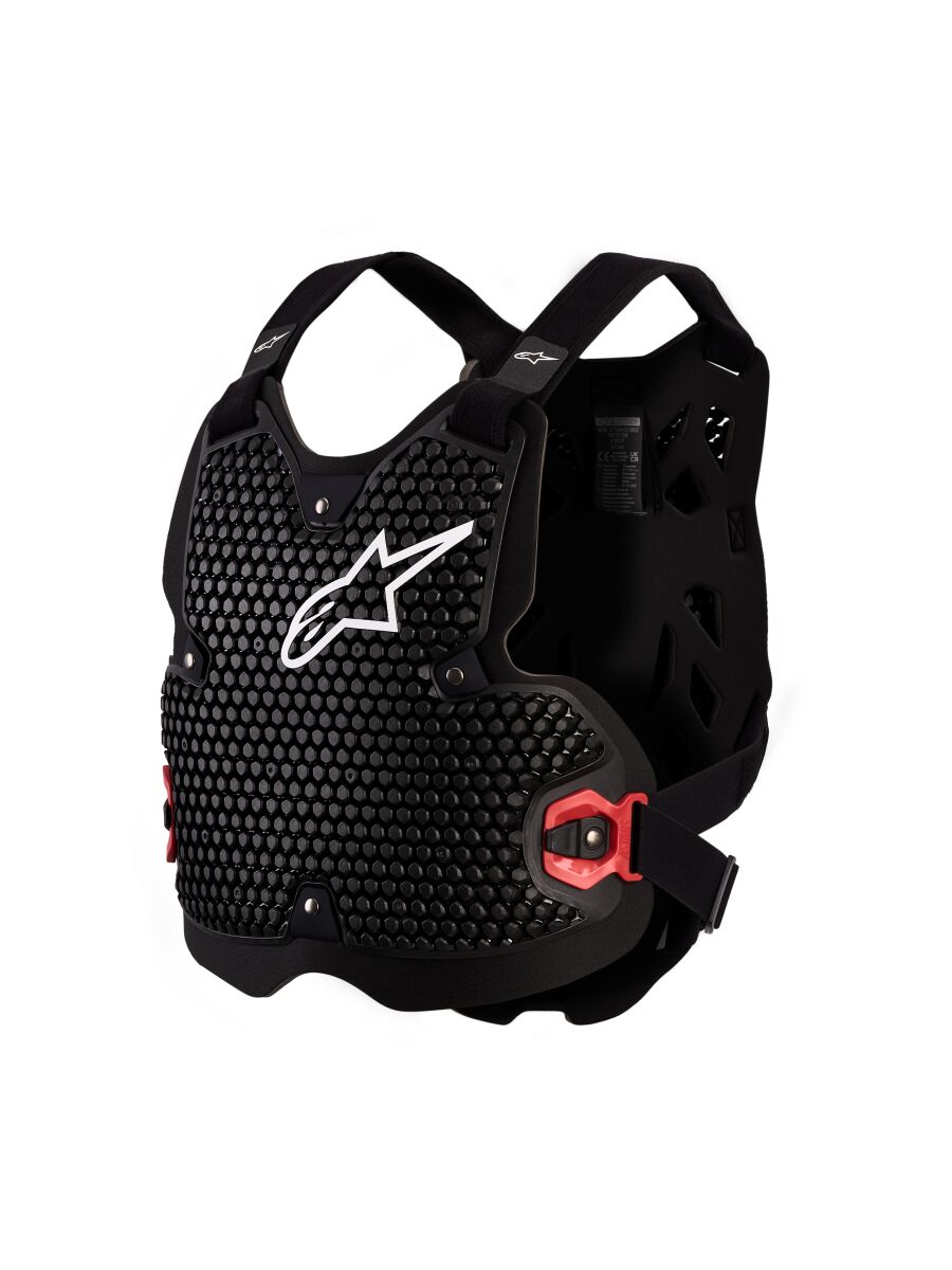 Bionic Action V2 Chest Protector — Black| Red| White, XL/2XL