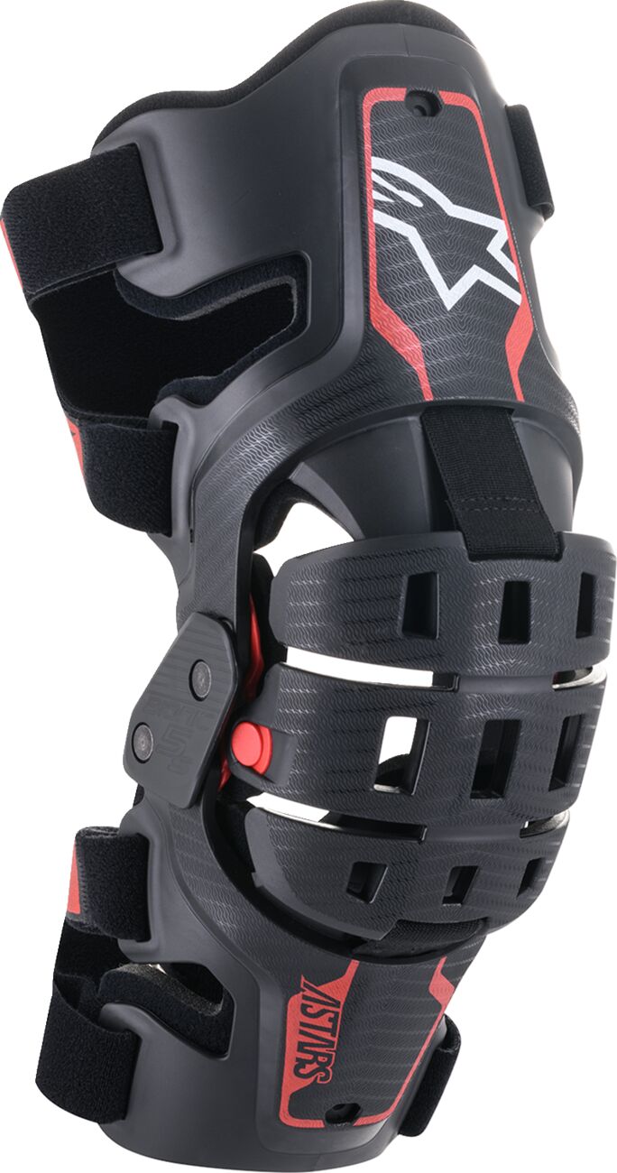 Youth Bionic 5S Knee Braces — Black| Red, One Size