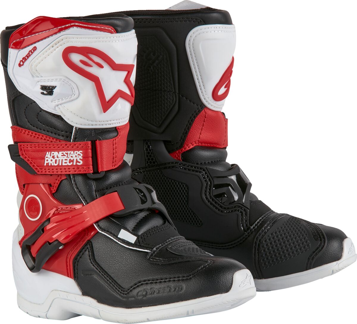 Kids Tech 3S Boots — Black| Red| White