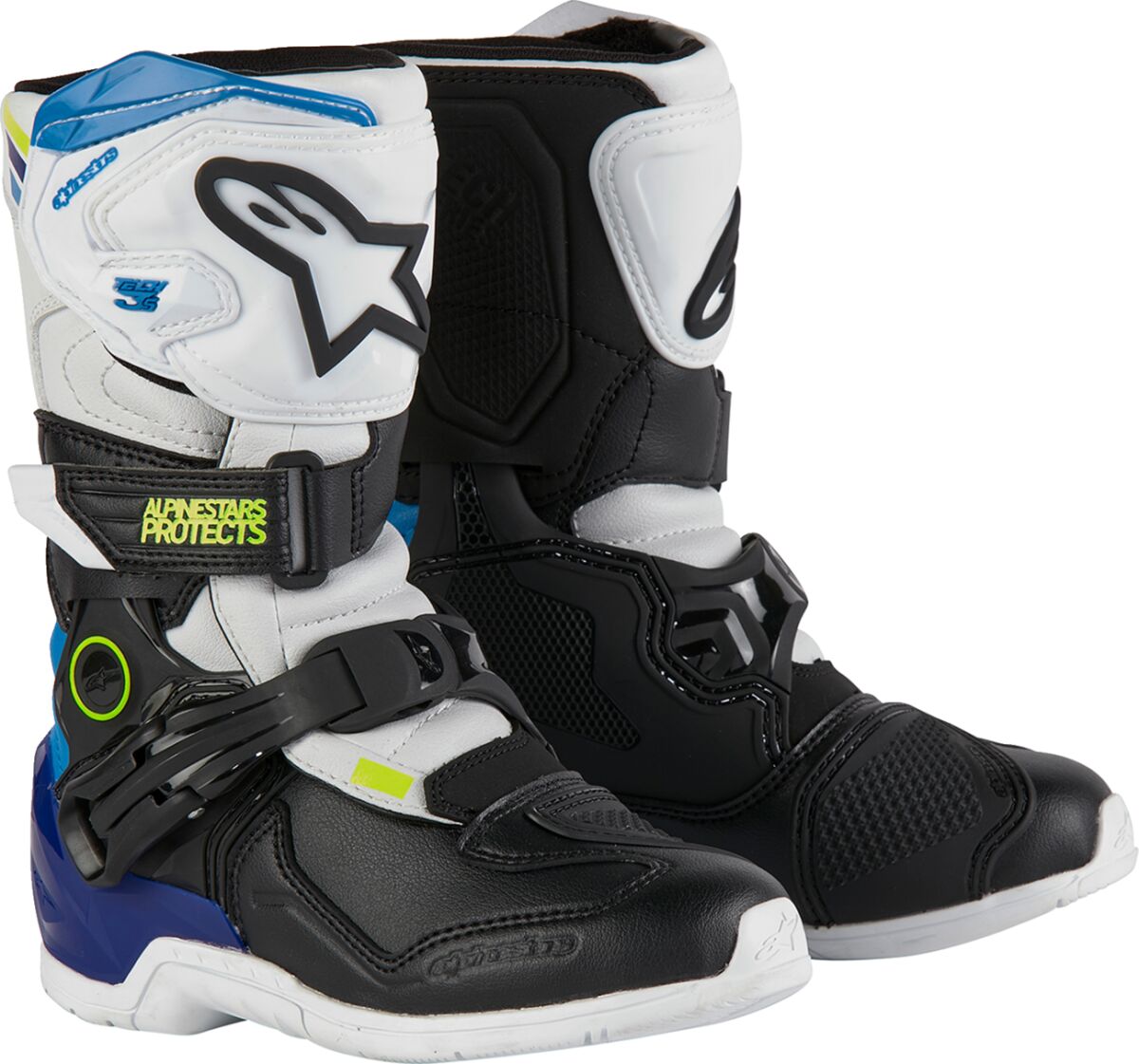 Kids Tech 3S Boots — Black| Blue| White
