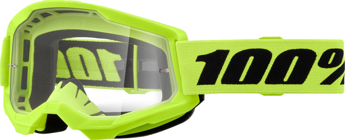 Strata 2 Goggle Black| Clear| Fluorescent Yellow, One Size