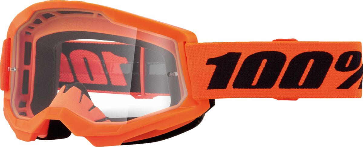 Youth Strata 2 Goggle One Size, Black| Clear| Orange