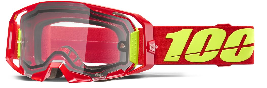 ARmatic Enduro Dual Pane Goggle — Clear| Fluorescent Yellow| Red, One Size