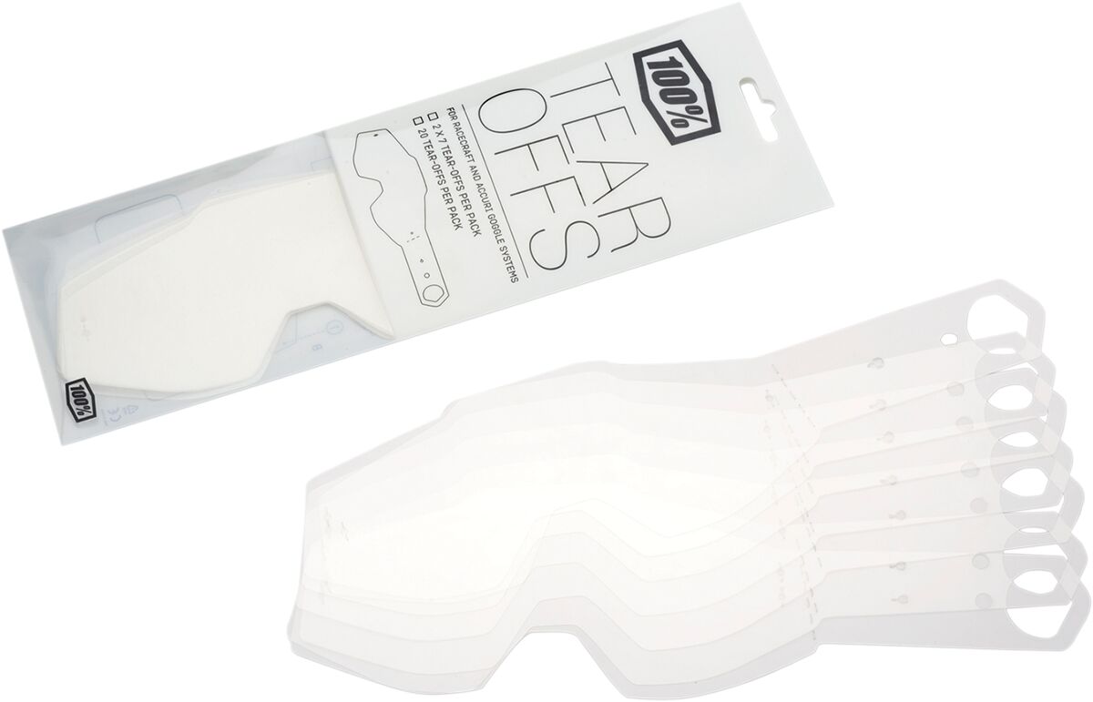 Racecraft/Accuri/Strata Goggle Tear-Offs — Clear