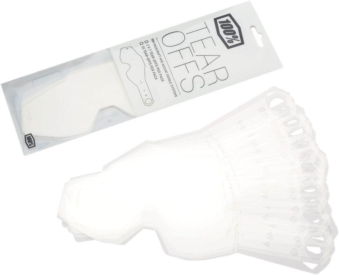Racecraft/Accuri/Strata Goggle Tear-Offs — Clear