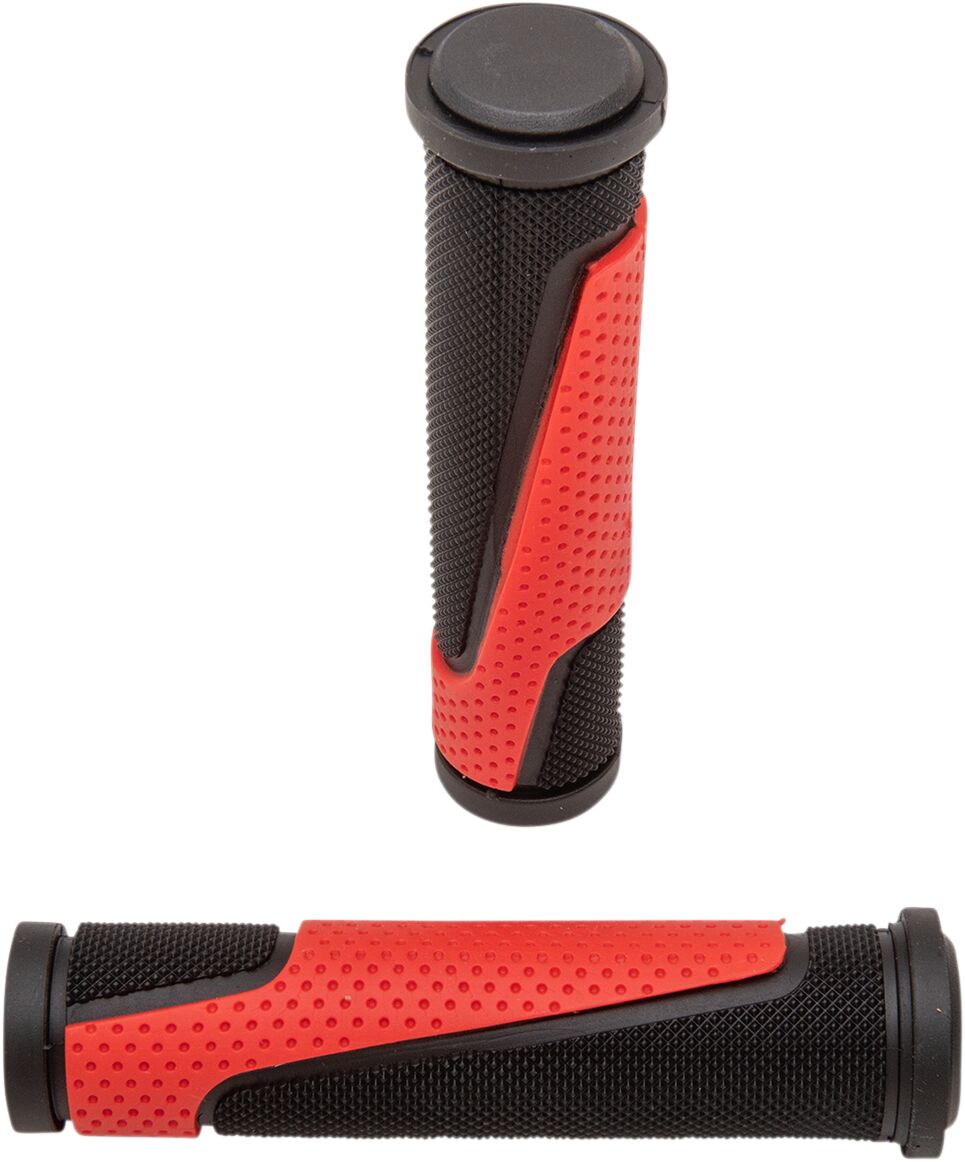 807 Double Density Open End Grips — Black| Flat| Red