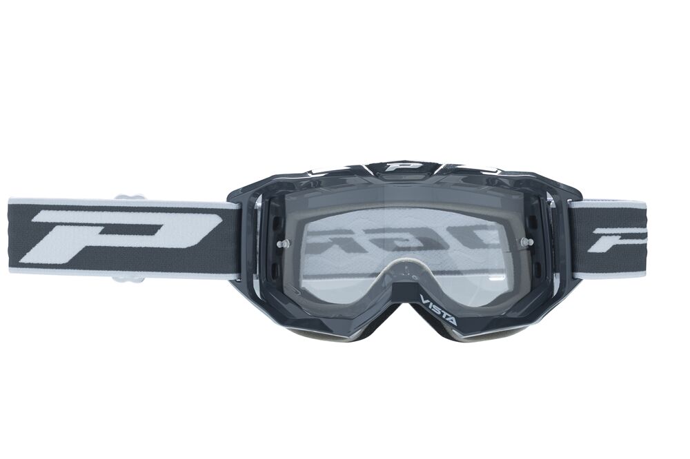 3303 Vista Goggles. Free Clear Lens Included — Black| White, One Size