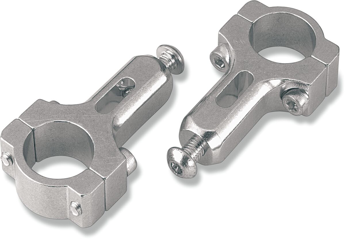 Aluminum 7/8" Handguard Mount Clamps — Polished| Silver
