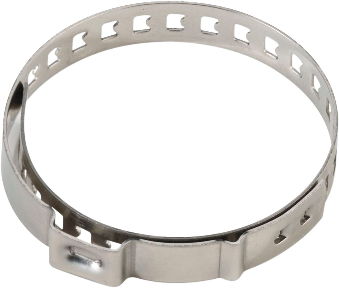 CV Boot Clamp — Chrome| Silver, Front| Rear