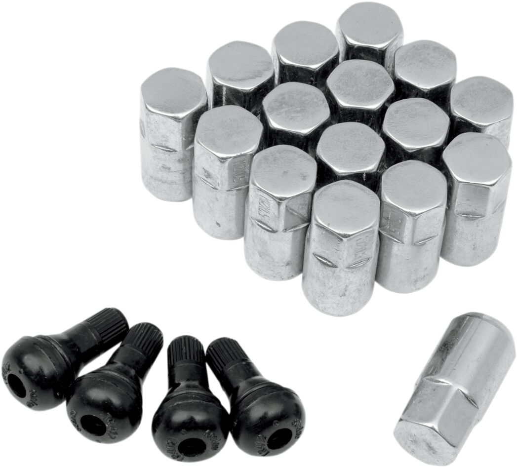 Replacement ATV/UTV Wheel Lug Nuts with Valve Stems Honda; Polaris — Selected Models; See Fitment