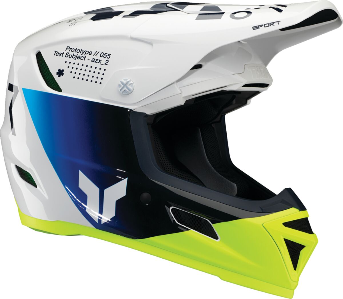 Reflex Sport Strike MIPS® Helmet — L, Blue| Fluorescent Yellow| Gloss| White