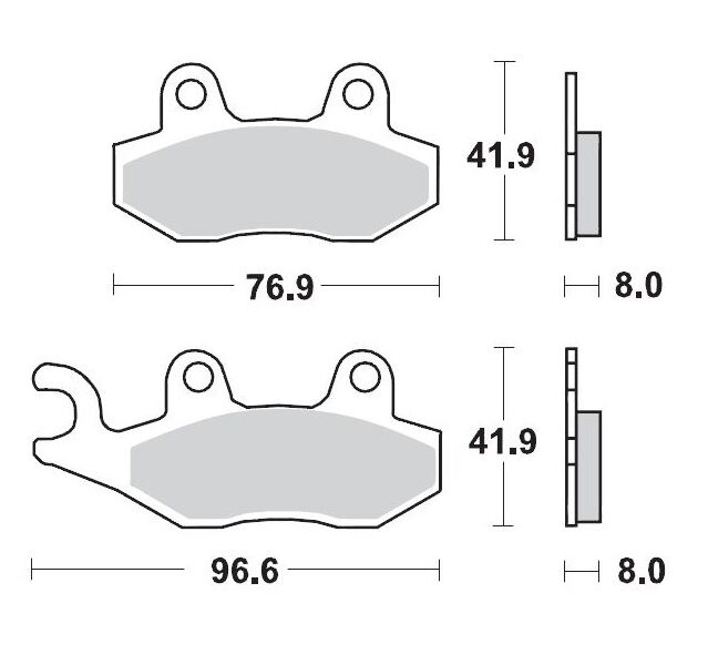 Ceramic Brake Pads CAGIVA; HYOSUNG; Kawasaki; KREIDLER; SUZUKI; TRIUMPH; Yamaha — Selected Models; See Fitment
