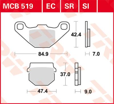 EC Series Ceramic Brake Pads — MCB519EC