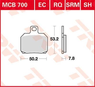 EC Series Ceramic Brake Pads — MCB700EC