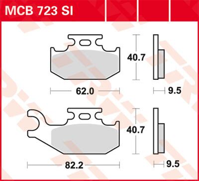 SI Series Sindered Off-Road Brake Pads — MCB723SI