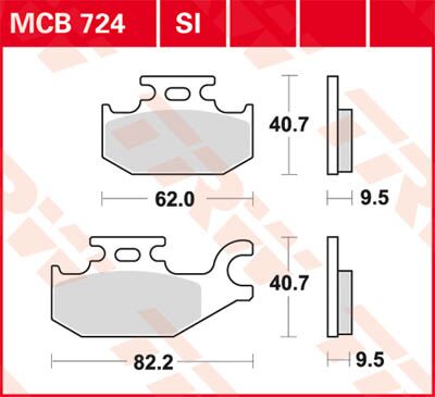 SI Series Sindered Off-Road Brake Pads — MCB724SI