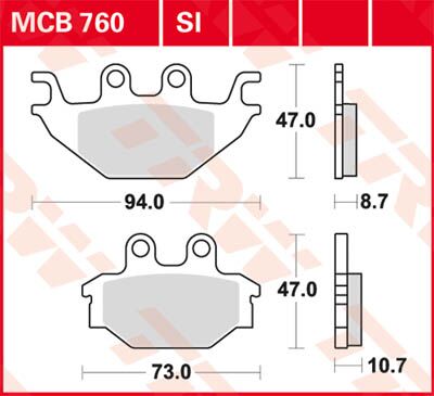 SI Series Sindered Off-Road Brake Pads — MCB760SI