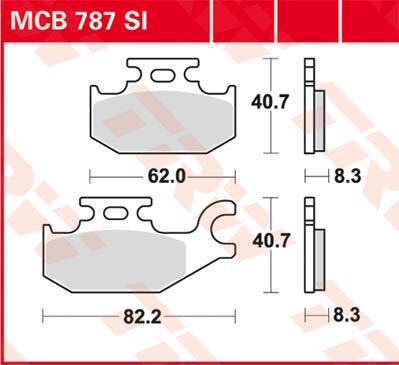 SI Series Sindered Off-Road Brake Pads — MCB787SI