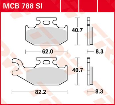 SI Series Sindered Off-Road Brake Pads — MCB788SI