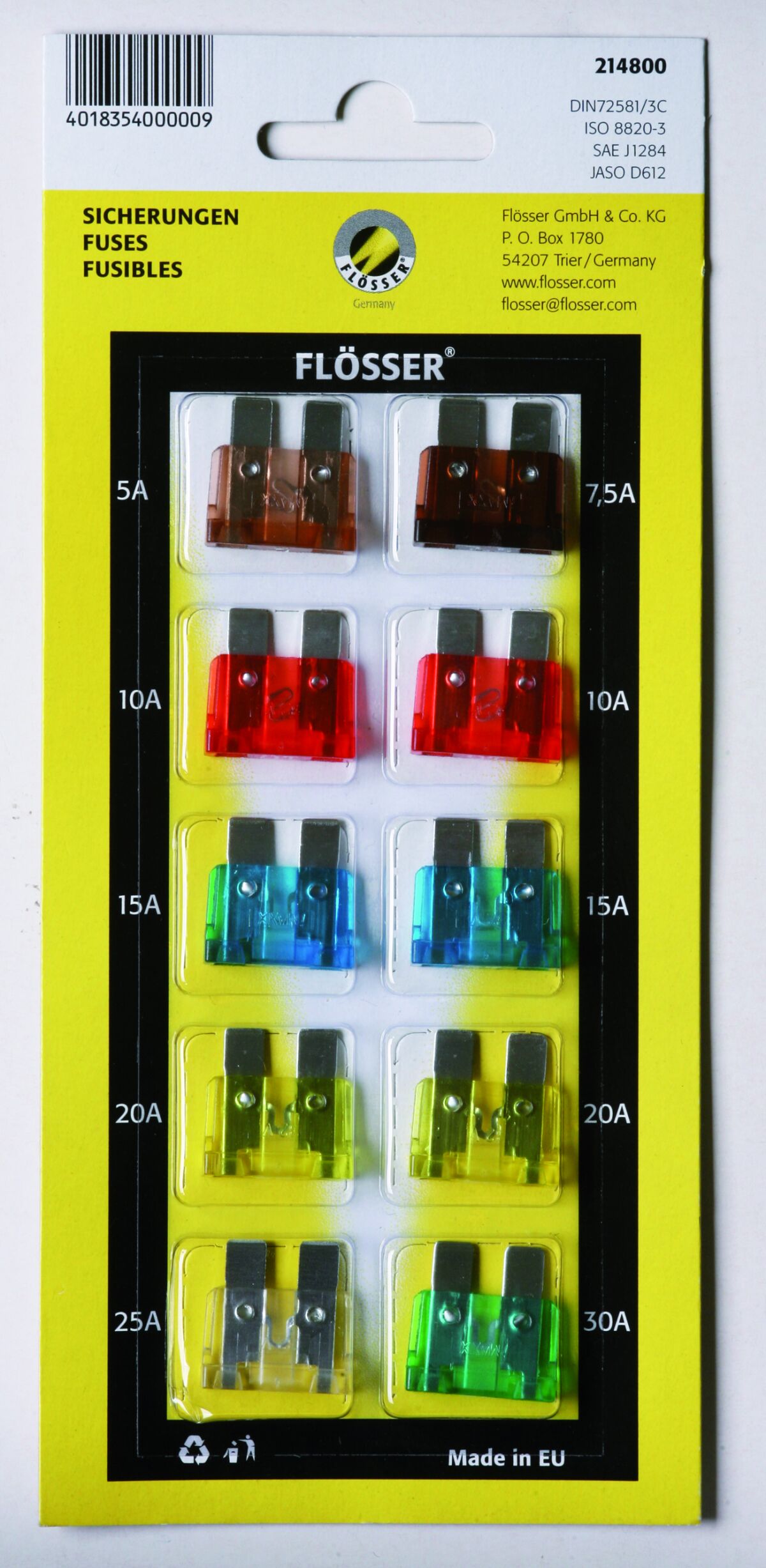 Plug-In Fuses Blistercards