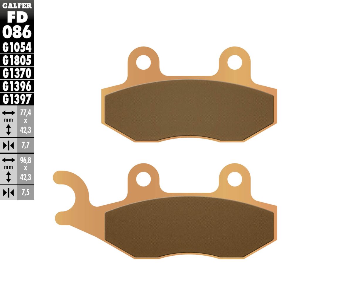 HH Sintered Brake Pads BRIXTON; CAGIVA; HUSQVARNA; HYOSUNG; Kawasaki; KEEWAY; PEUGEOT; SUZUKI; TRIUMPH; Yamaha — Selected Models; See Fitment