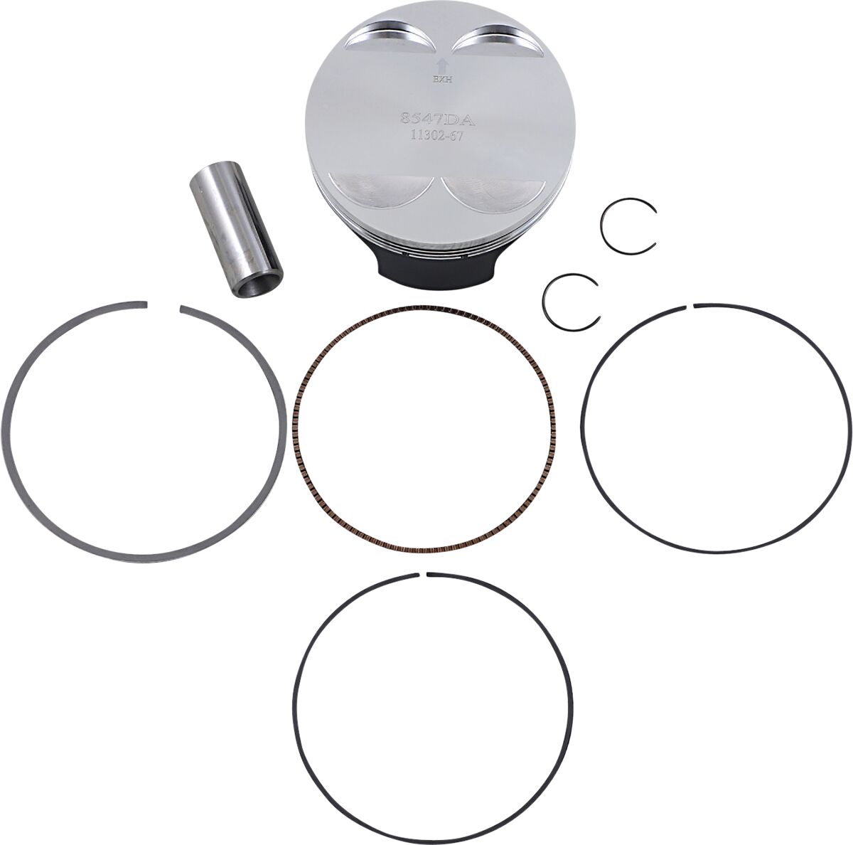 Piston Kit for 4 Stroke BETA RR 525 2006-2009 / BETA RR 525 Racing 2009 / KTM EXC 520 2000-2002 (AMERICA) / KTM EXC 525 RACING 2003-2007 (EUROPE) / KTM SX 520 2000-2002 (AMERICA) / KTM SX 525 2003-2006 (AMERICA)