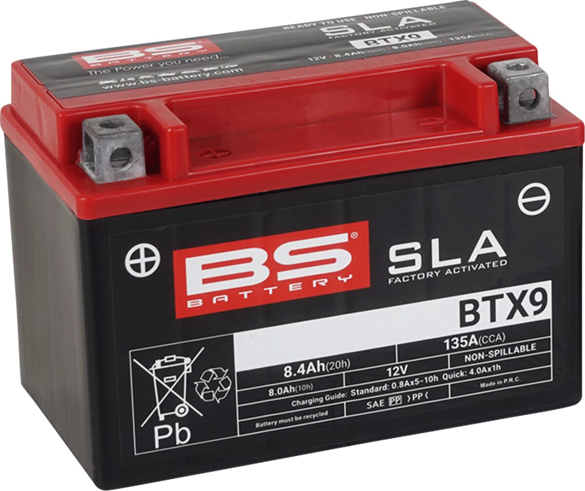 SLA Factory- Activated AGM Maintenance-Free Battery APRILIA; ARCTIC CAT (TEXTRON); BENELLI; BETA; BMW; CAGIVA; Can-Am Outlander; DERBI; ETON; EXPLORER; FANTIC; Honda; HUSABERG; HUSQVARNA; HYOSUNG; Kawasaki; KTM; KYMCO; MBK; PIAGGIO; Polaris; ROYAL ENFIELD; SUZUKI; SYM; TRIUMPH; VESPA; Yamaha — Selected Models; See Fitment