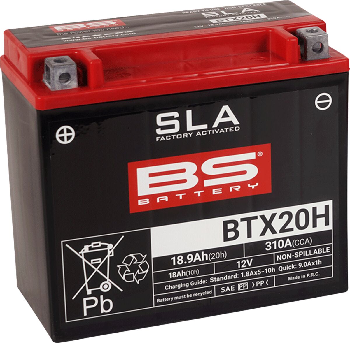 SLA Factory- Activated AGM Maintenance-Free Battery ARCTIC CAT; ARCTIC CAT (TEXTRON); BUELL; CAGIVA; DUCATI; Honda; HYOSUNG; Harley Davidson; INDIAN; MOTO GUZZI; Yamaha — Selected Models; See Fitment