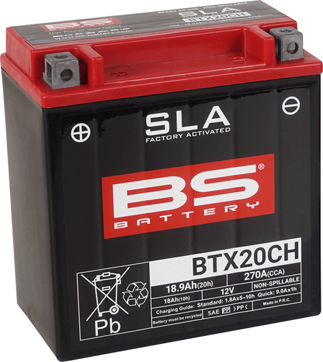 SLA Factory- Activated AGM Maintenance-Free Battery ARCTIC CAT (TEXTRON); BMW; GILERA; Honda; Kawasaki; MOTO GUZZI; MOTO MORINI; PEUGEOT; Polaris; SUZUKI; TRIUMPH — Selected Models; See Fitment