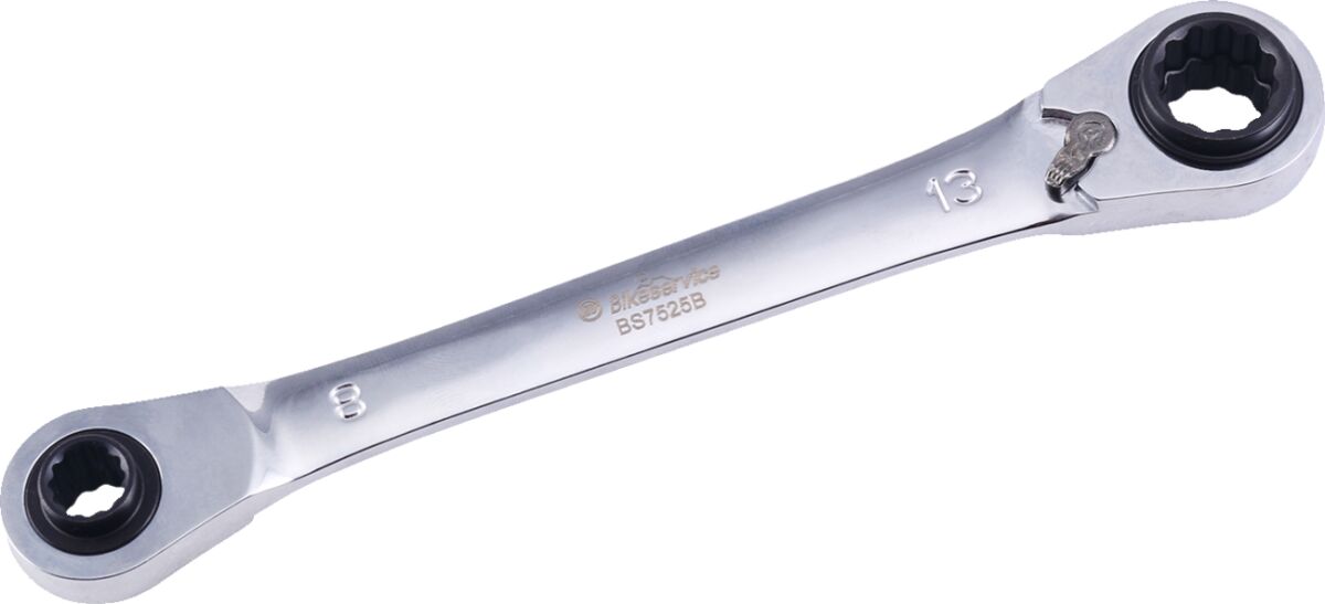 4-In-1 Reversible Ratchet Wrench — Silver